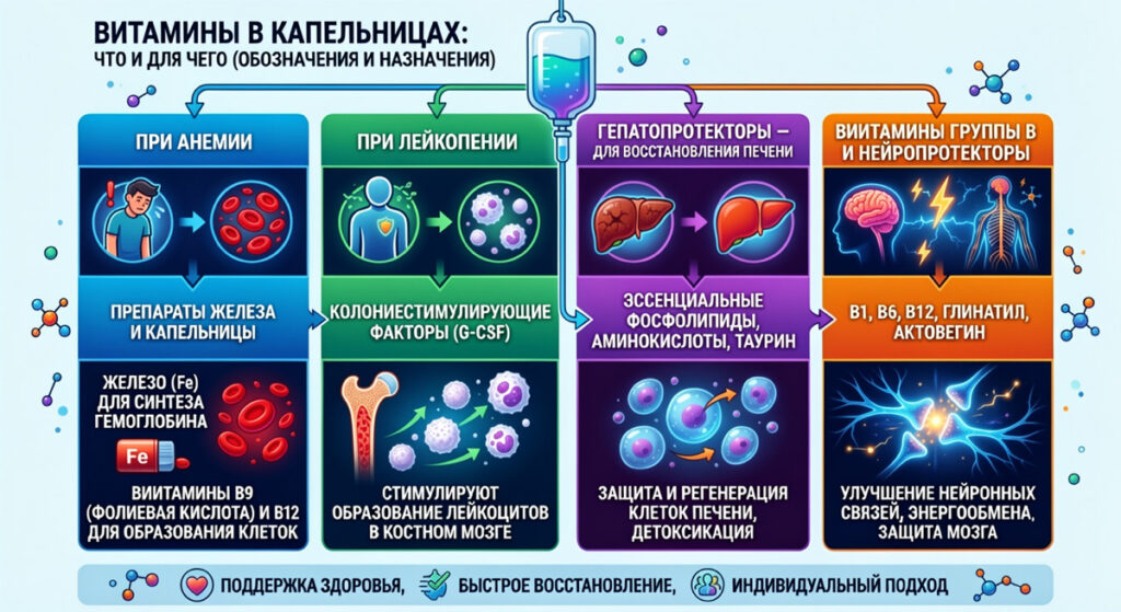 какие есть витаминные капельницы и для чего применяются
